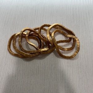 Zara Gold Textured Bracelets